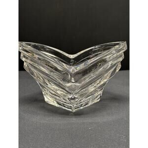 Vintage Art Deco Mikasa Lead Crystal Candy Dish – 4” Tall x 6.5” Wide